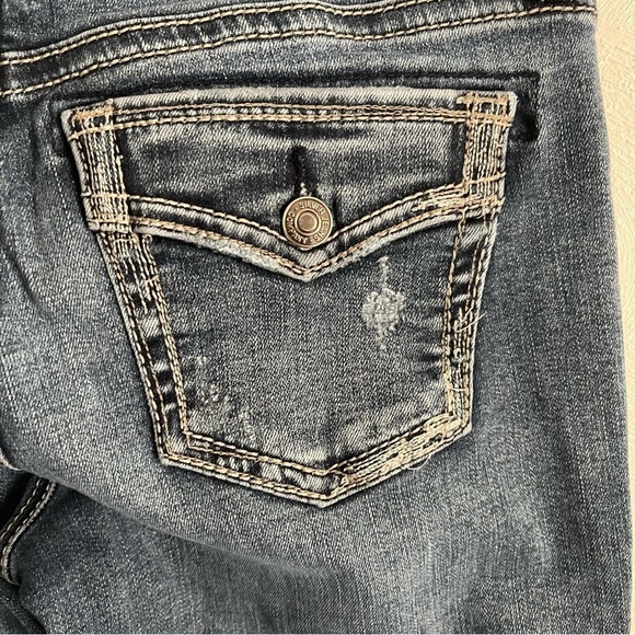 Silver Jeans women’s blue size 28 Suki Mid Slim Boot flap pockets - Picture 7 of 11